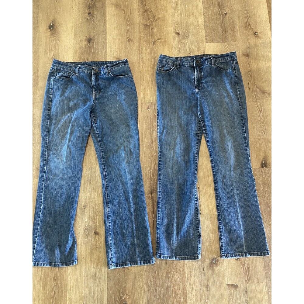 Lot 2 Nine West Women's Bootcut Jeans Dark Wash Stretch Denim sz 12